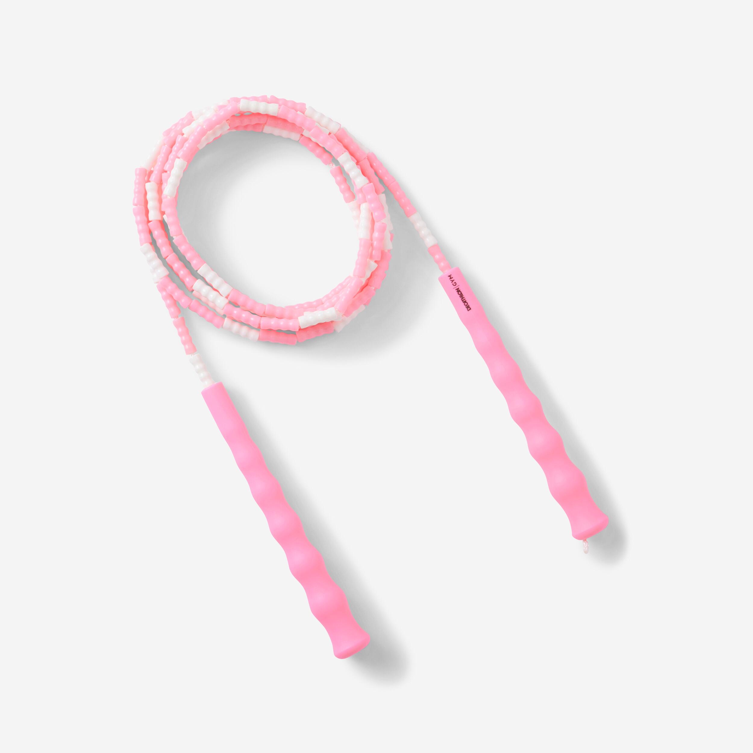 Children's pink beaded skipping rope