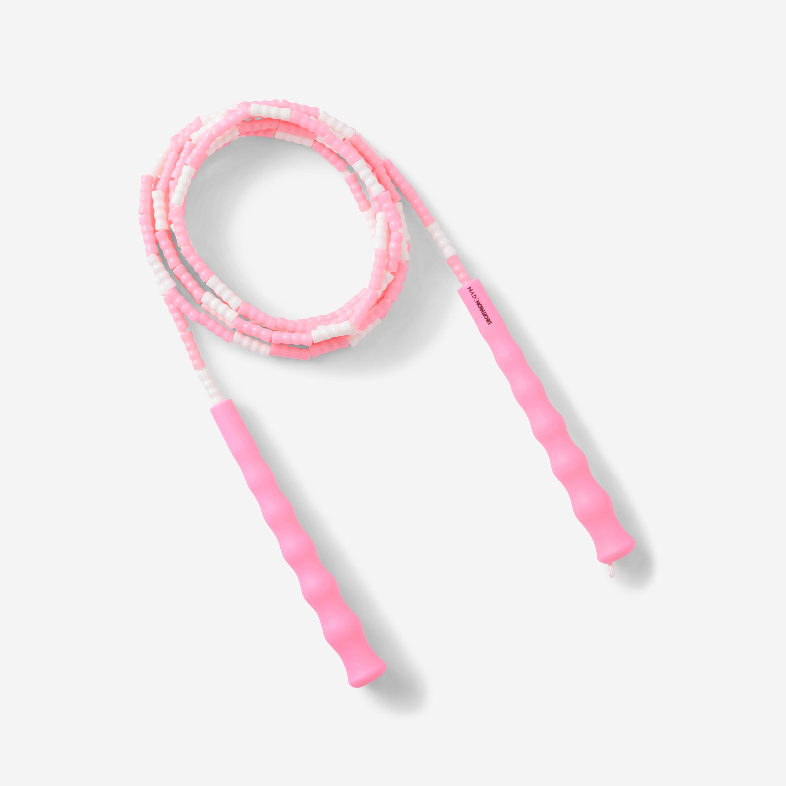 Domyos - Corde À Sauter Perles Rose Enfant - Corde À Sauter - Education Sportive Enfant - Blanc-rose - Taille Unique - Decathlon