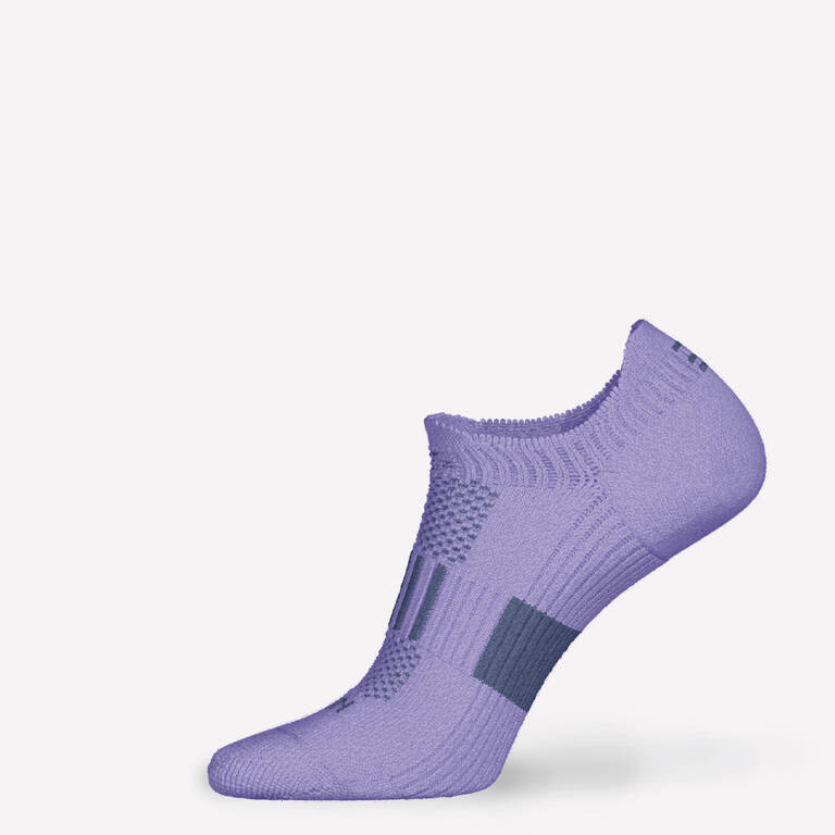 KIPRUN 500 low kids' comfort running socks 2-pack - purple navy