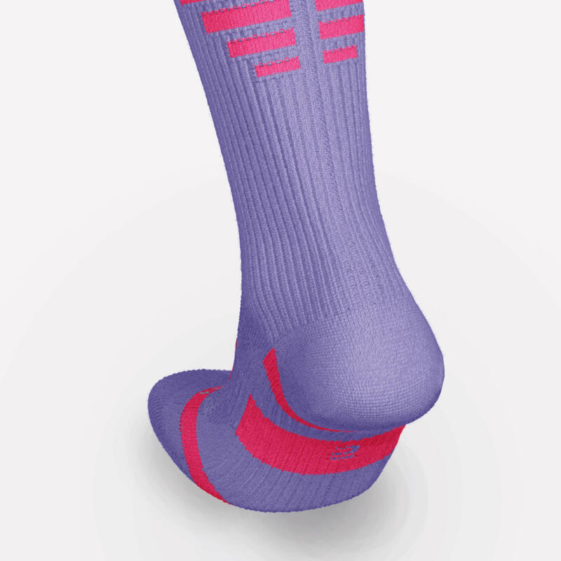 兒童舒適跑步襪（2 雙入）－紫色粉色