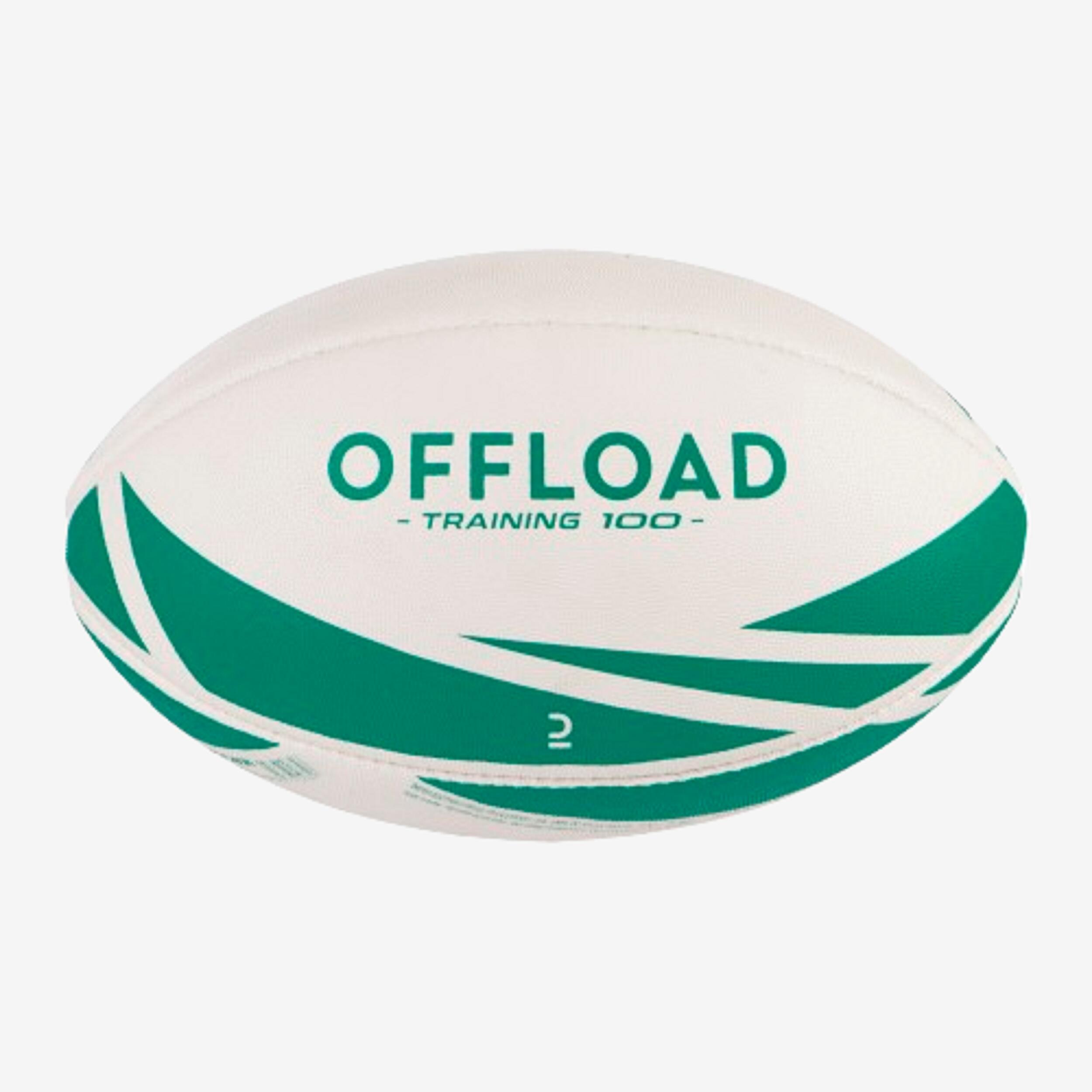 Size 3 Rugby Training Ball R100 - Green 1/4