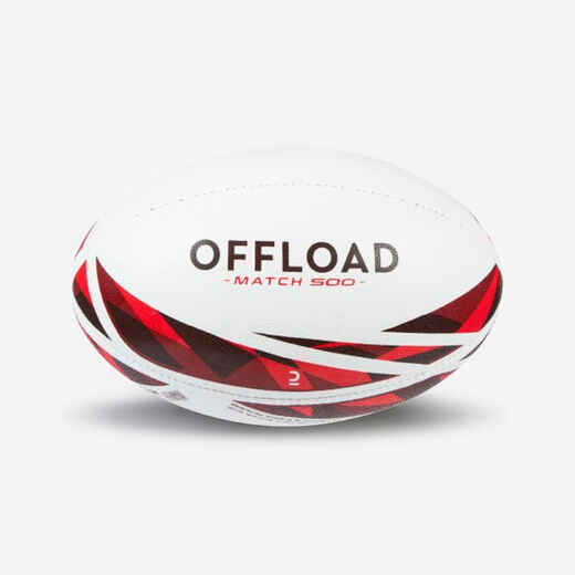 
      Lopta za ragbi R500 Match veličina 4 crveno-bijela
  