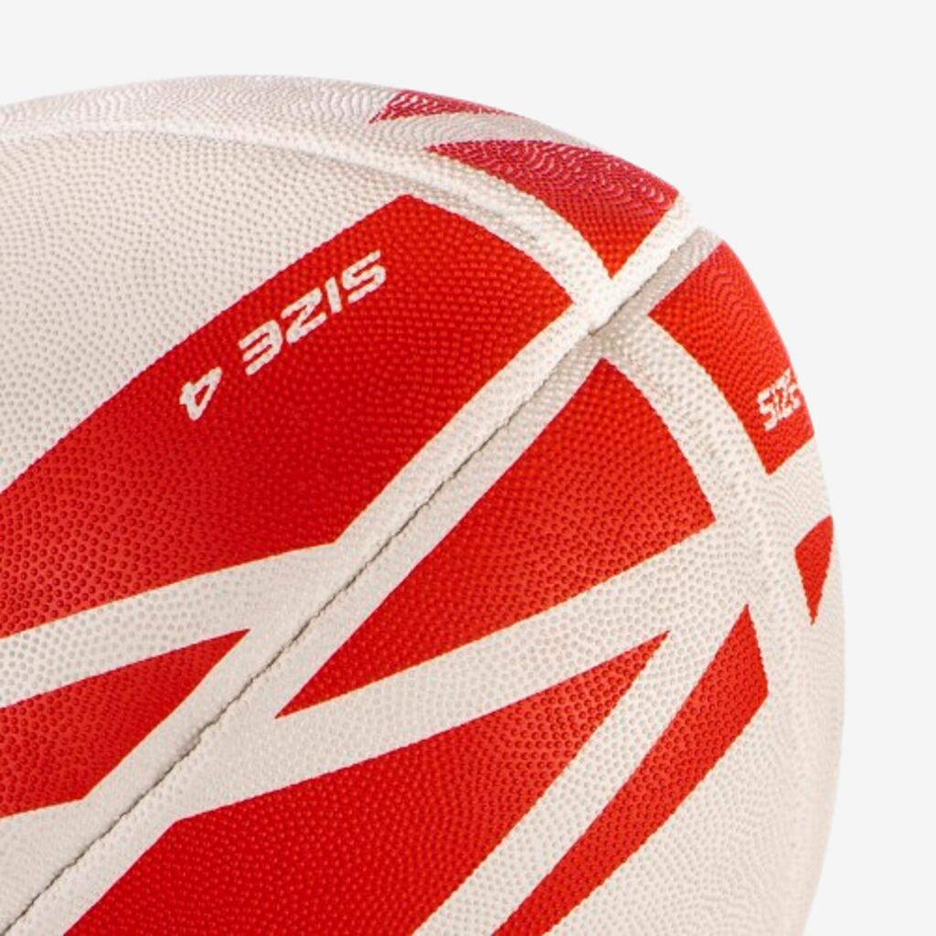 Regbio kamuolys „R100“, 4 dydžio, raudonas