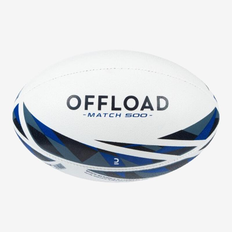 Pallone rugby R 500 taglia 5 blu