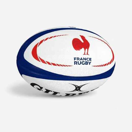 
      Lopta za ragbi RWC19 Francuska replika veličina 5 bijelo-plavo-crvena
  