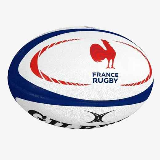 
      Size 5 Rugby Ball France Replica - White/Blue/Red
  
