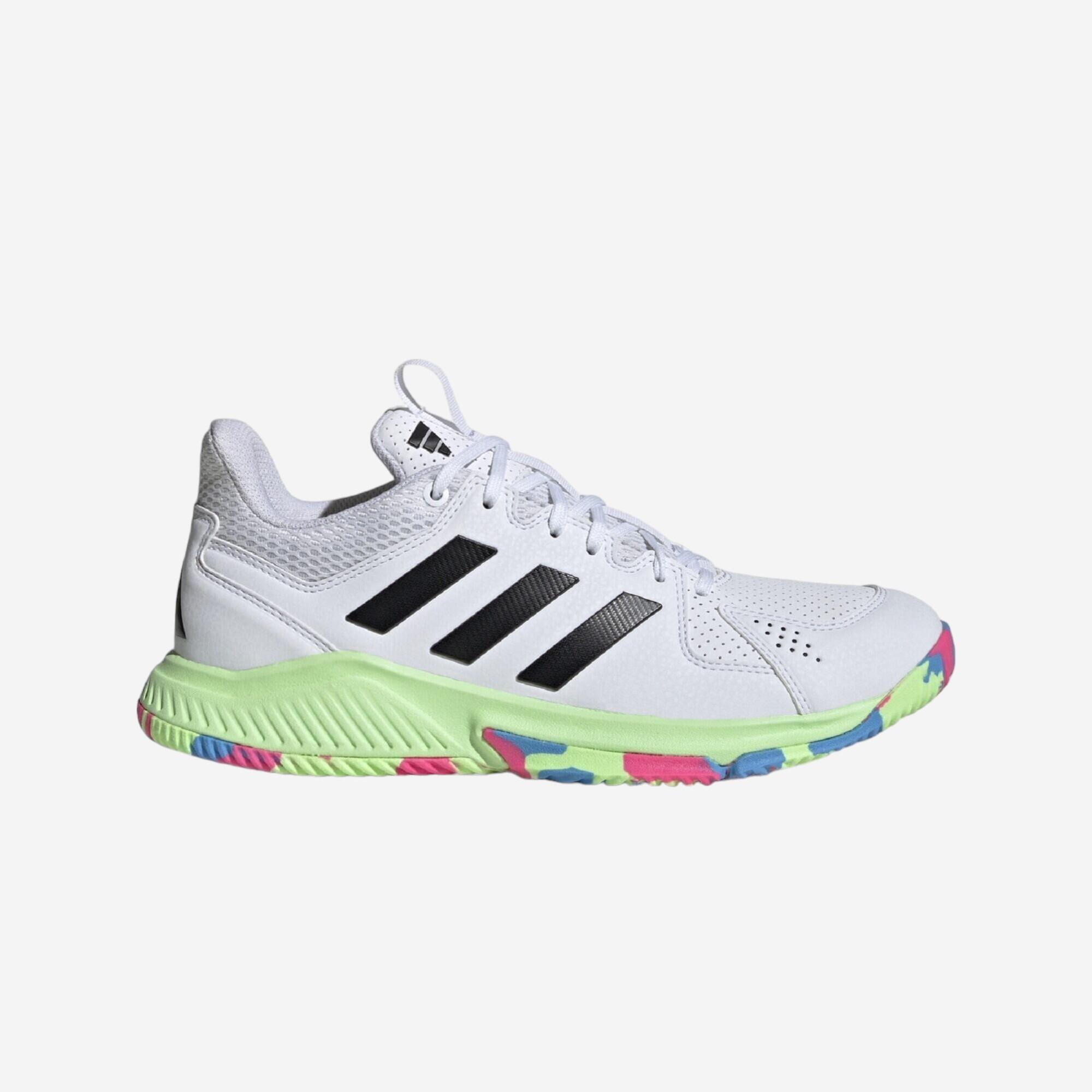 Adult handball shoe -Adidas Court Flight white/yellow/blue