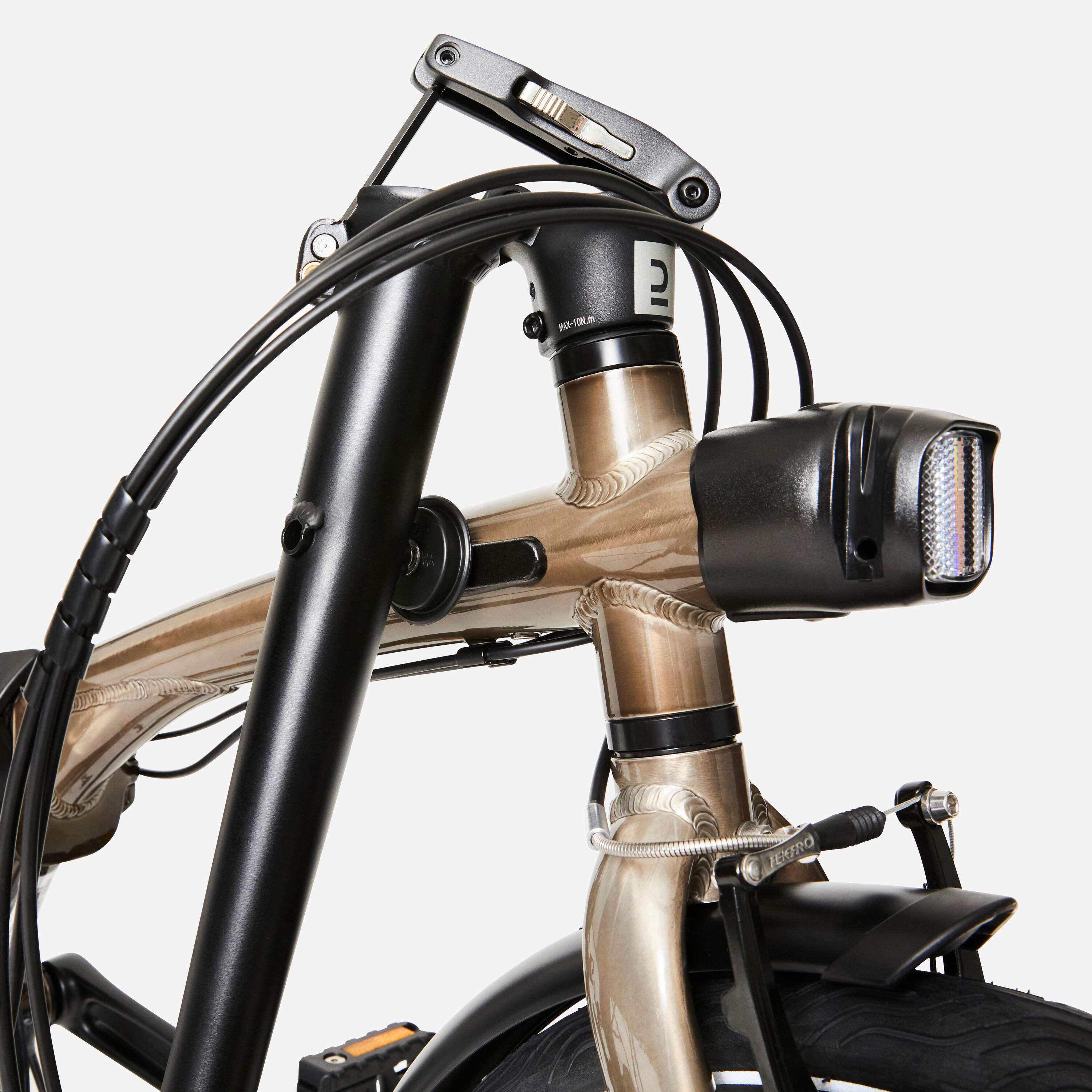 VÉLO PLIANT FOLD 560 ALUMINIUM BRUT VERNIS 9/18