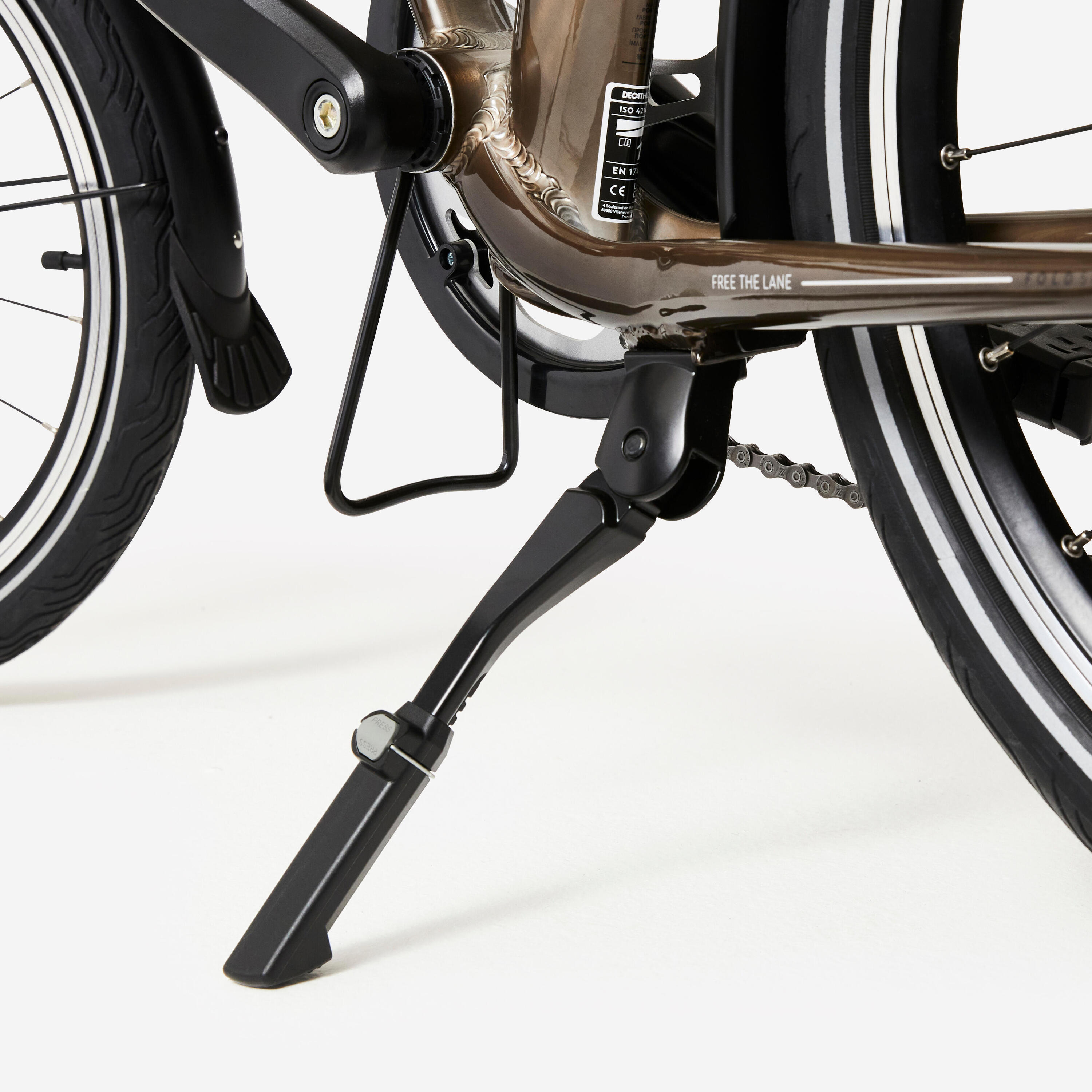 VÉLO PLIANT FOLD 560 ALUMINIUM BRUT VERNIS 13/18
