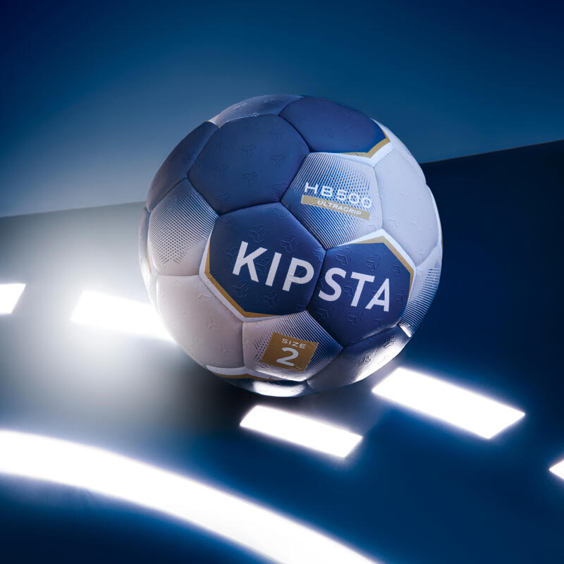 Minge de handbal mărimea 2 - hb500 hibrid albastru-gri