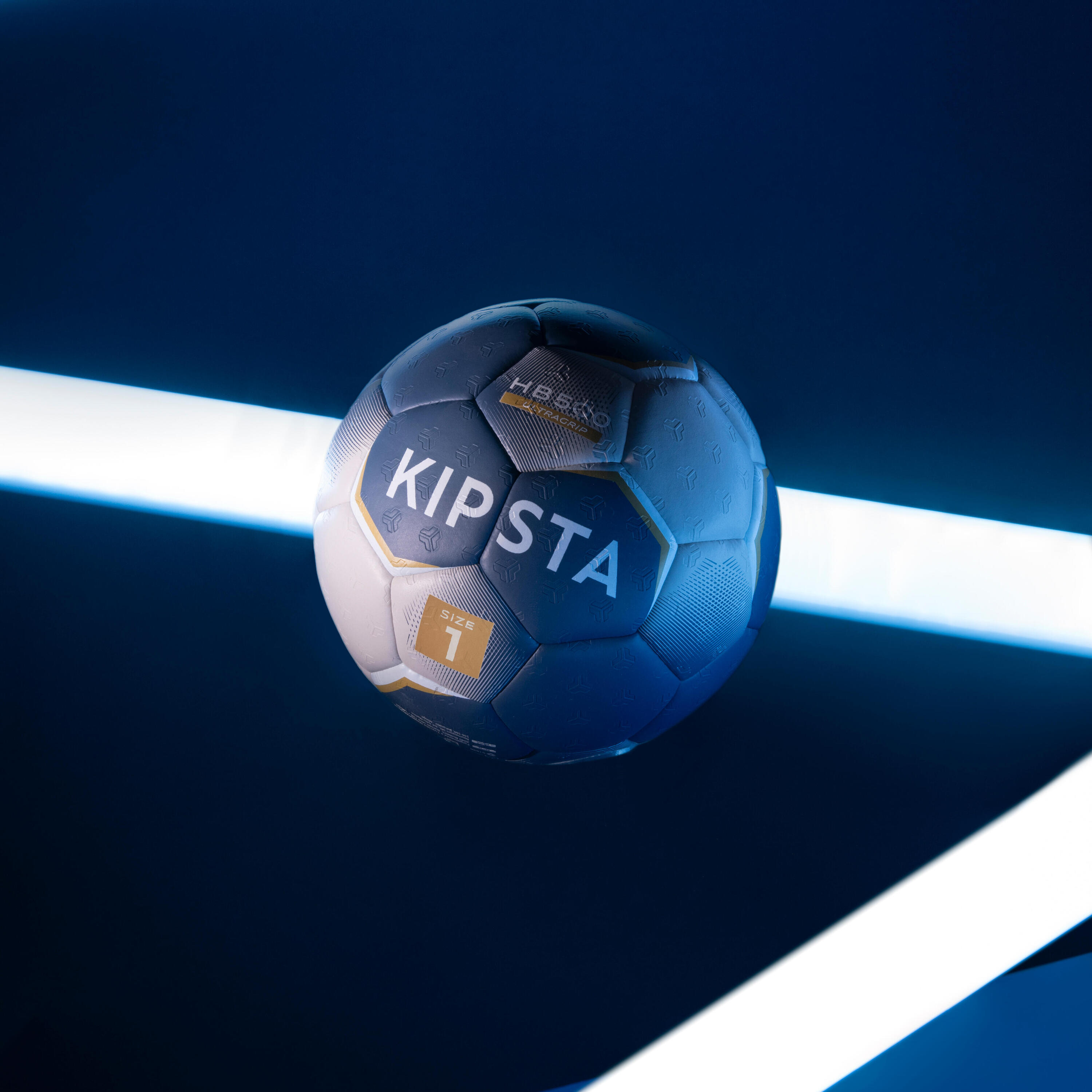 Ballon de handball taille 1 - hb500 hybride bleu/gris 9/12