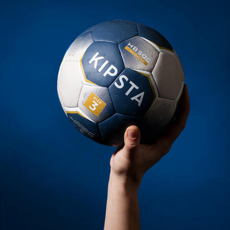 М'яч гандбольний HB500 Hybrid розмір 3 синій/сірий