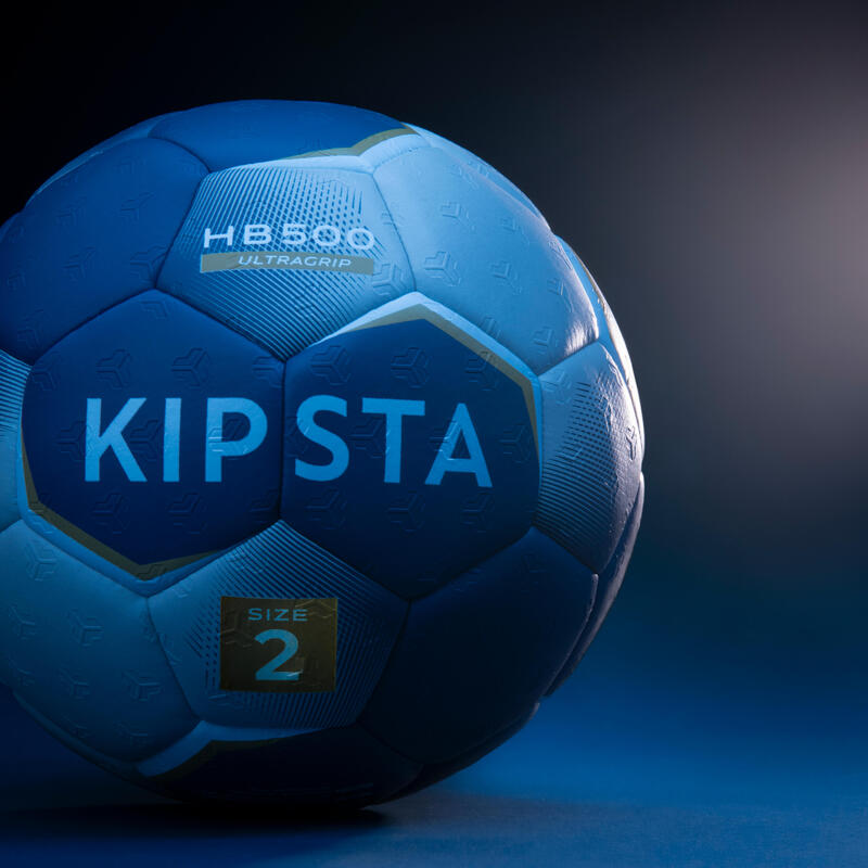 Minge de handbal mărimea 2 - hb500 hibrid albastru-gri