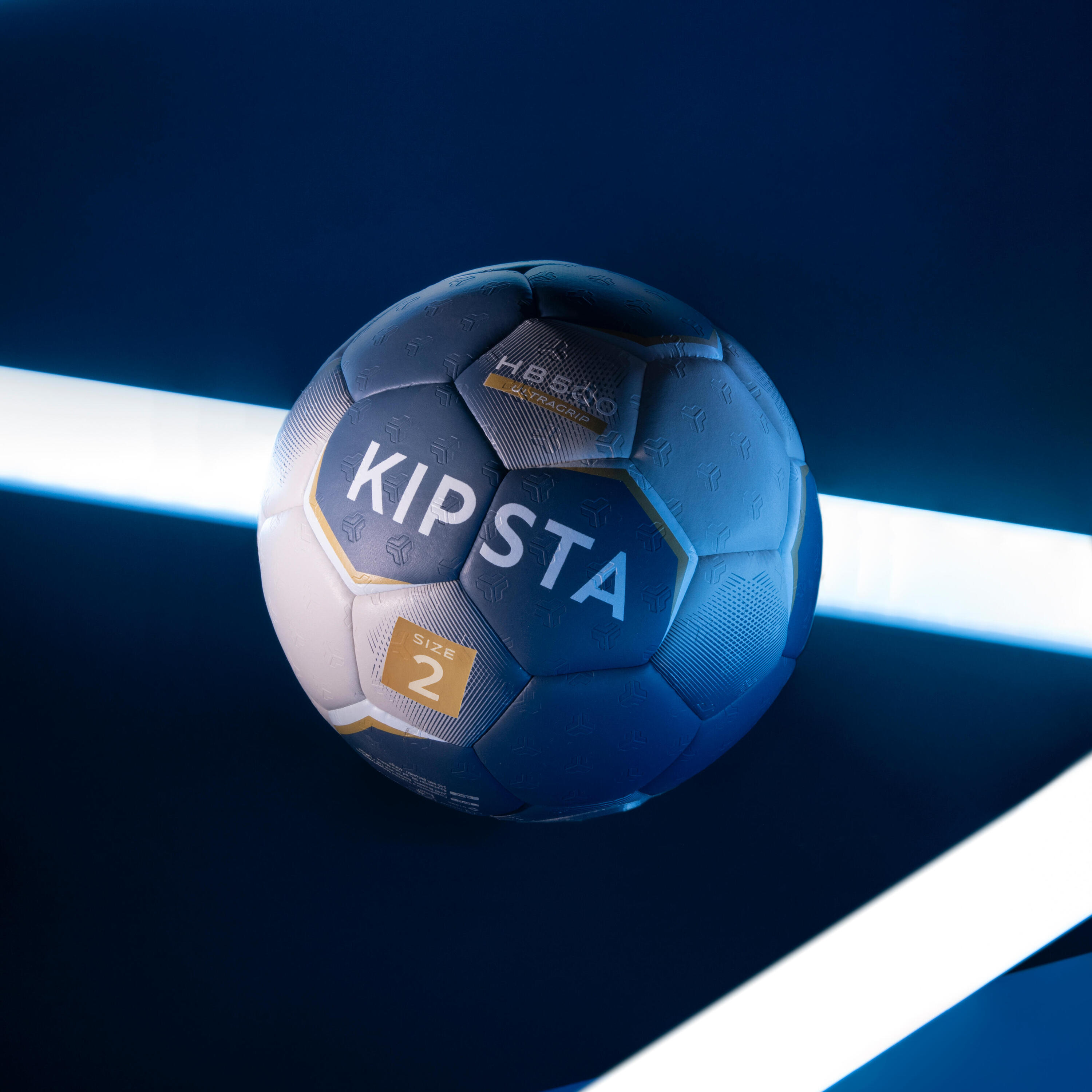 Ballon de handball taille 2 - hb500 hybride bleu/gris 7/11