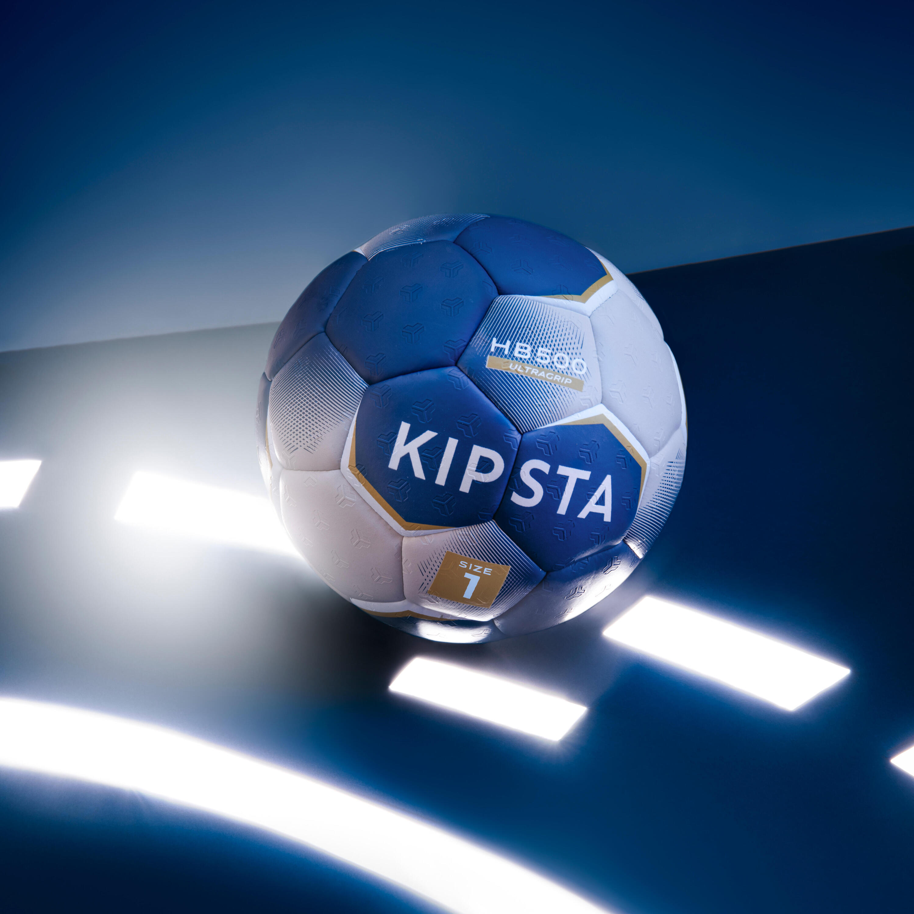 Ballon de handball taille 1 - hb500 hybride bleu/gris 7/12