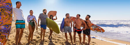 Šorts za surfovanje 100 široki muški - Momo tamnoplavi