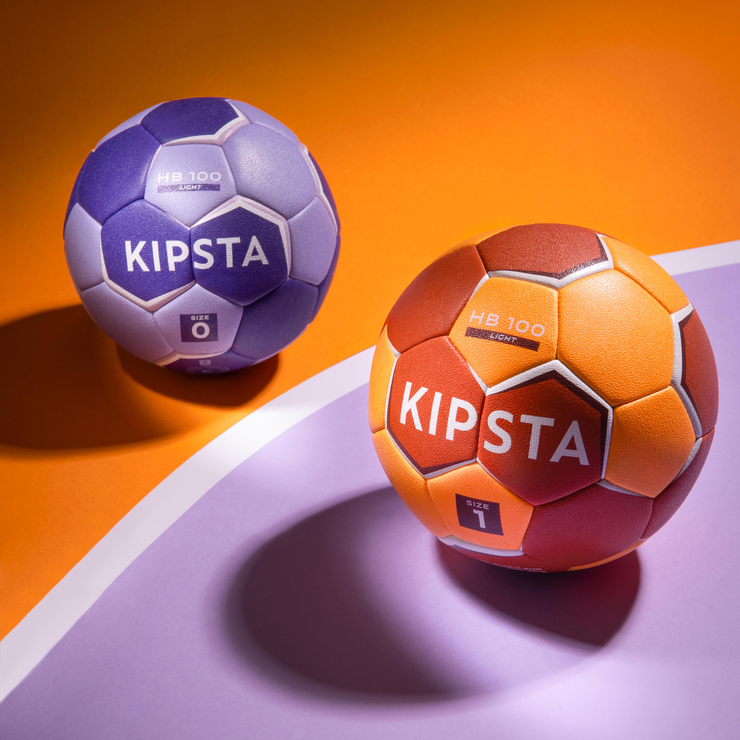 Ballon de handball taille 0 - hb100 light violet 10/11