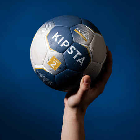 Rankinio kamuolys „H500“, 2 dydžio, maišyta mėlyna su pilka