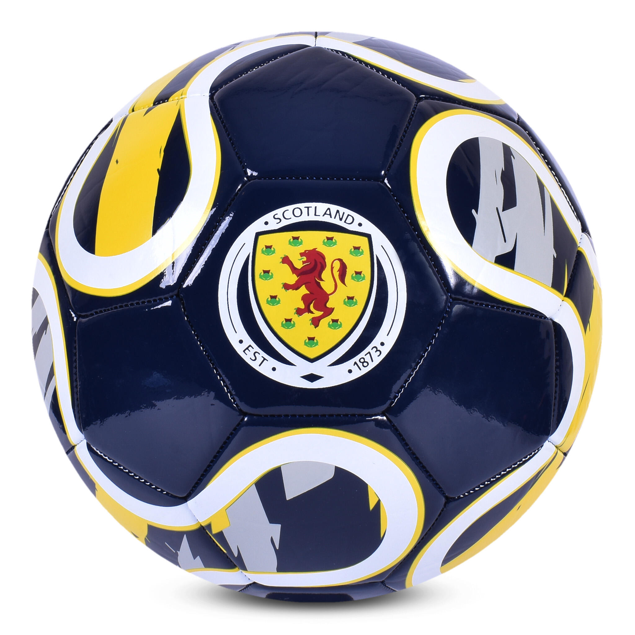 HY-PRO Scotland Supporter Football Size 5 Blue Yellow White