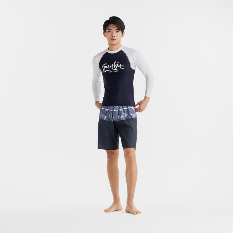 Men's surfing boardshorts NAVY PALM