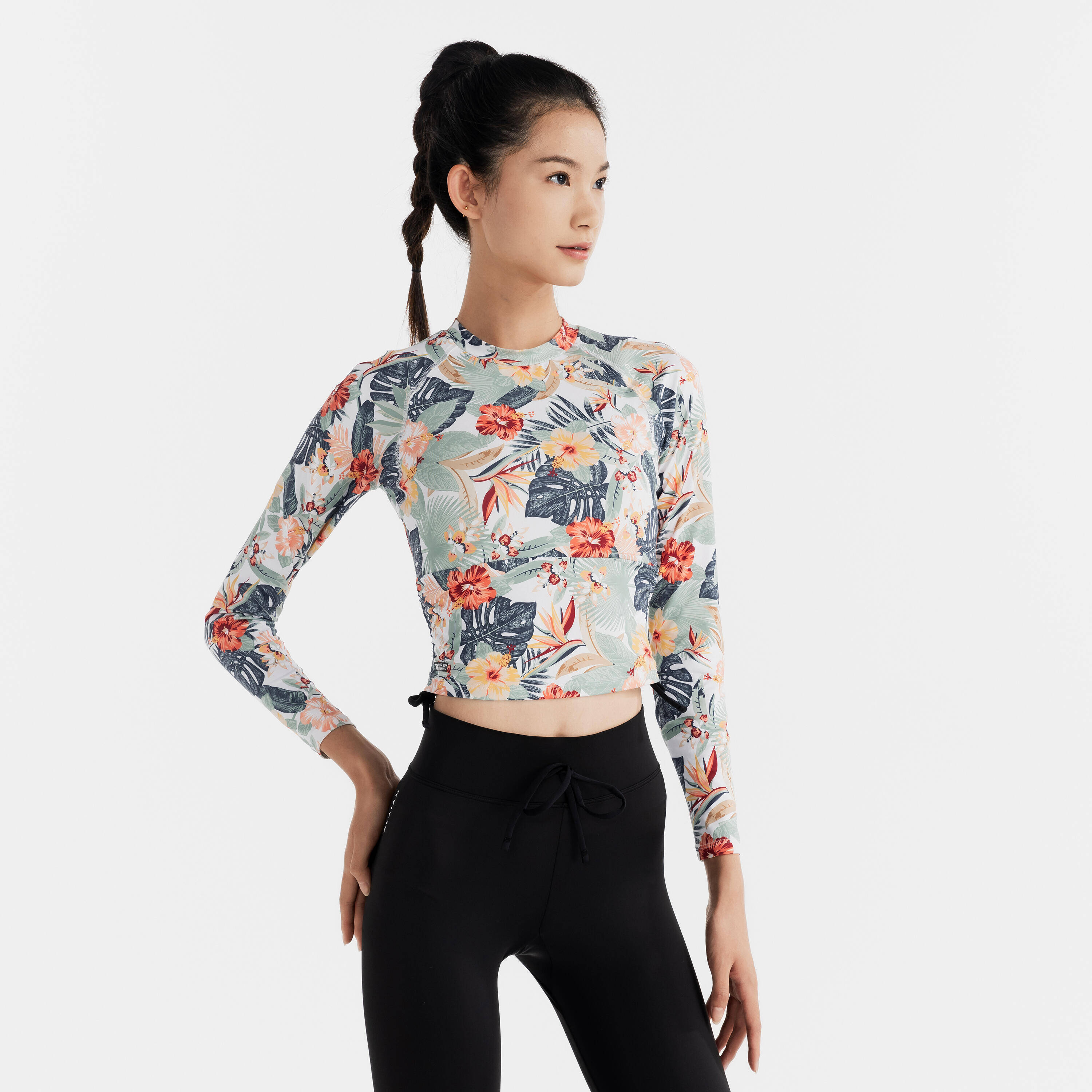 Women's long sleeve UV-protection surfing top 100 Sunny Glory -  4