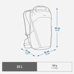 Mountain Hiking Rucksack 22 L Rolltop - MH500 Light