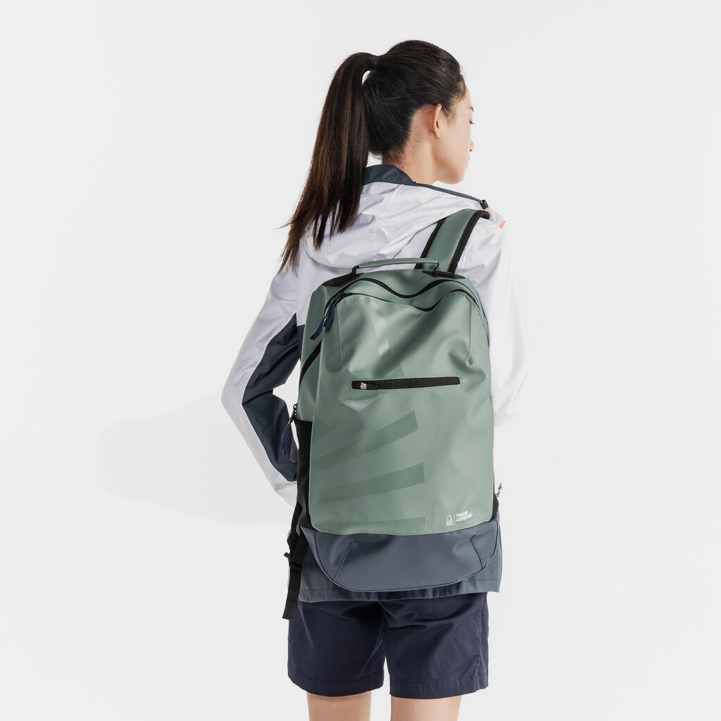 Maleta semi impermeable de 25 L Tribord Sailing verde