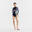 Women's One Piece Long Sleeve Surf Swimsuit- CN JANE -NAVY PALMER