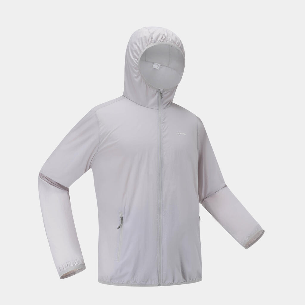 VESTE ANTI-UV HELIUM 100 HOMME - GRIS CLAIR