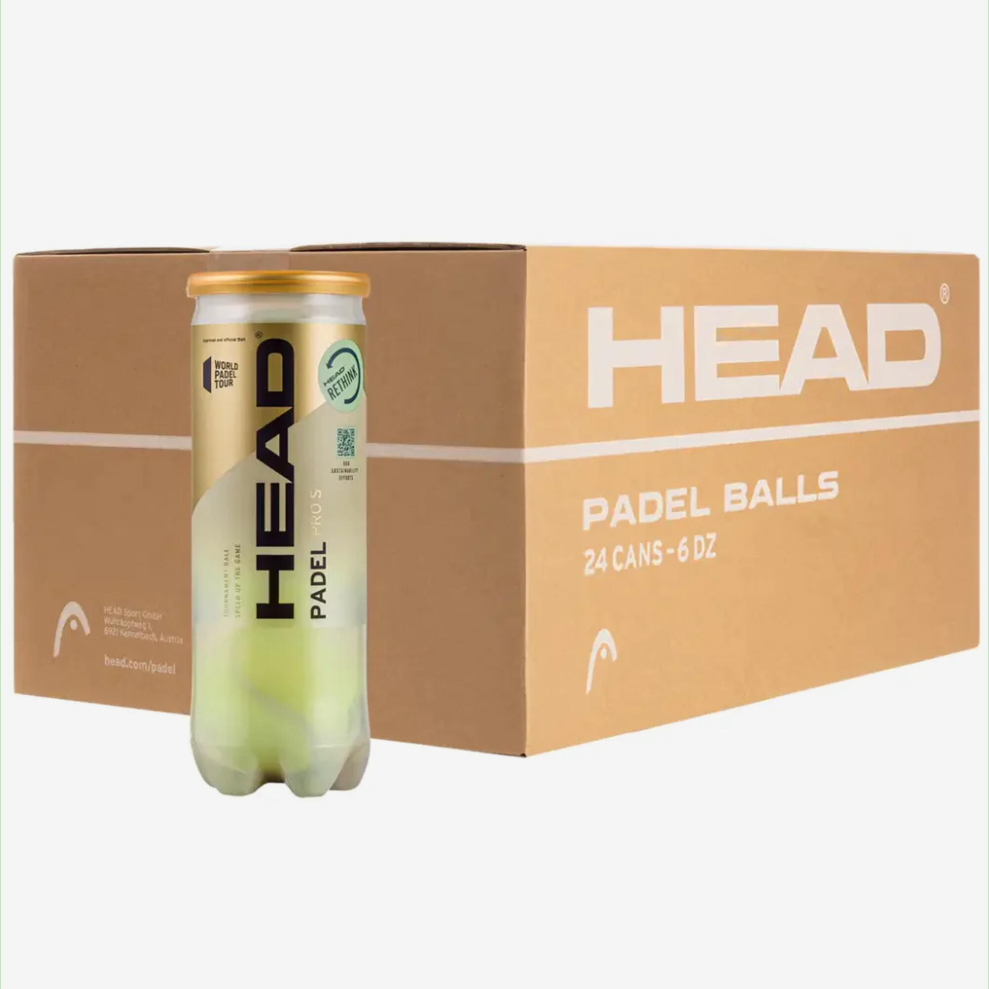 Pressurized Padel Balls Pro S Case of 24 Tubes of 3 Balls 1/1