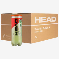Carton 24 tubes de 3 balles de padel pressurisées- Head Padel Ball 3B