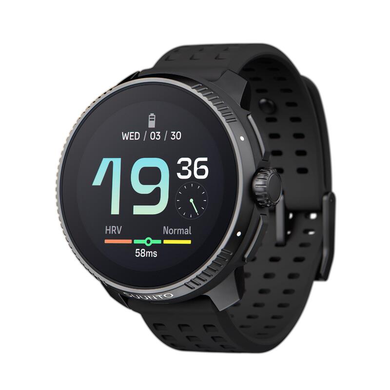 Uniseks smartwatch voor hardlopen met gps en hartslagmeting RACE All Black