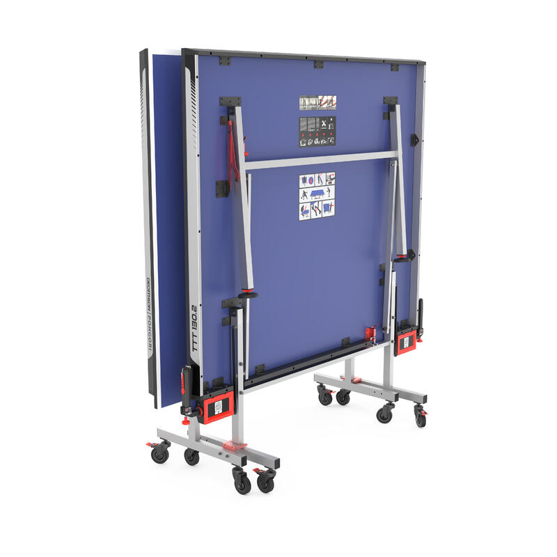 Table de tennis de table intérieure compacte avec filet innovant, TTT 130.2 Bleu