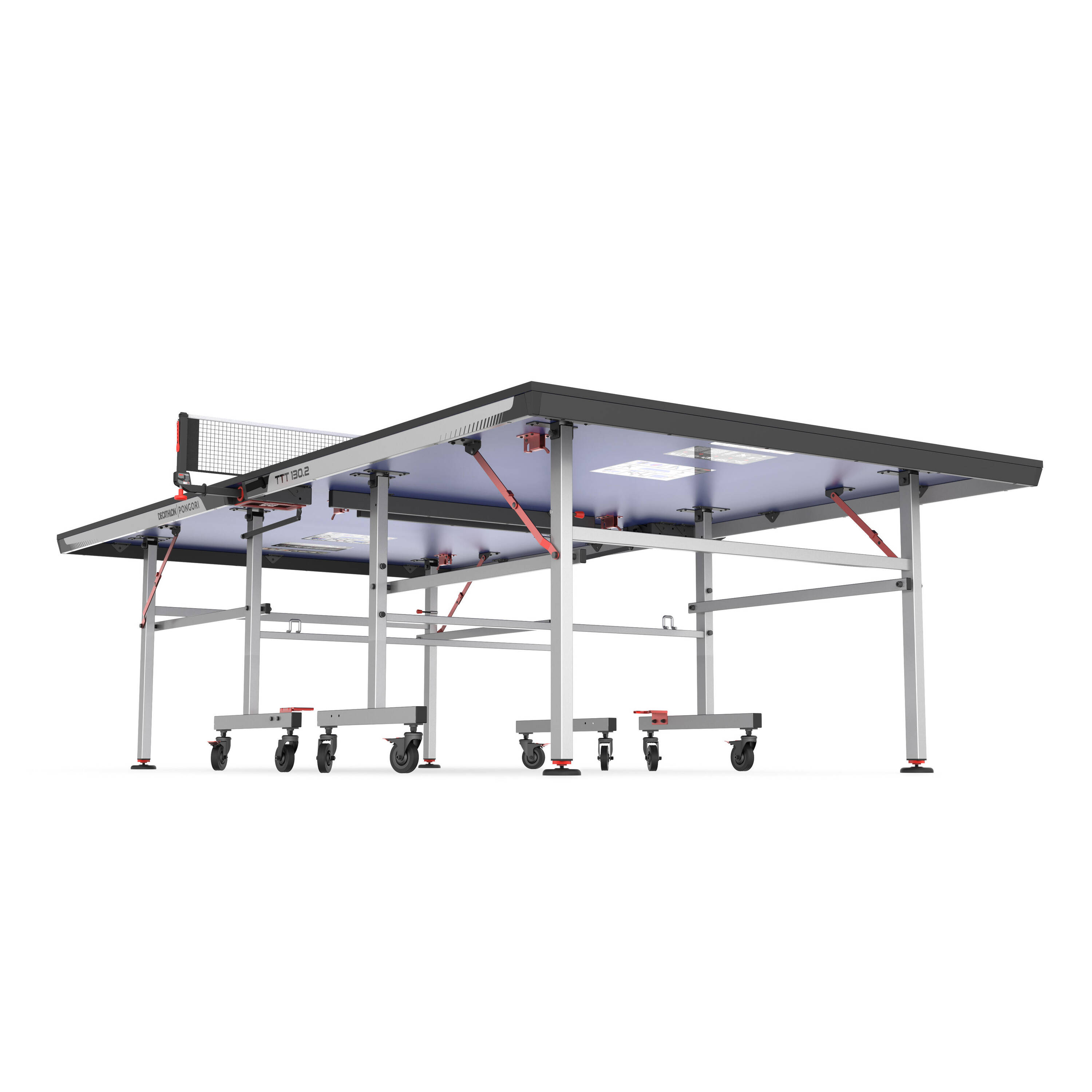 Compact Indoor Table Tennis Table with Innovative Net TTT 130.2 - Blue -  5