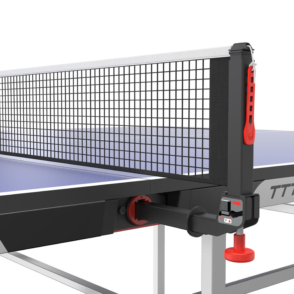 Compact Indoor Table Tennis Table with Innovative Net TTT 130.2 - Blue