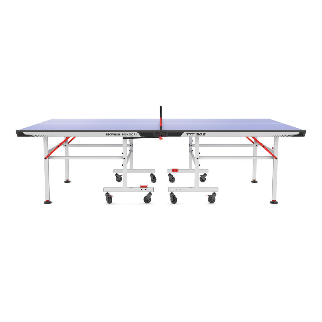 Compact Indoor Table Tennis Table with Innovative Net TTT 130.2 - Black