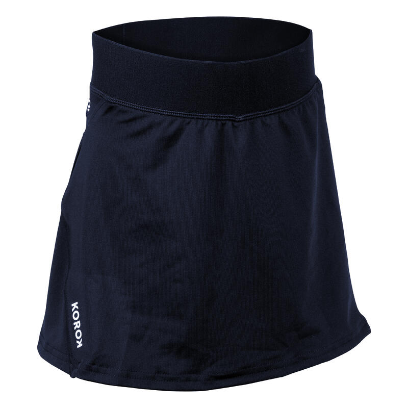 Jupe de hockey sur gazon fille intensité forte FH900 navy