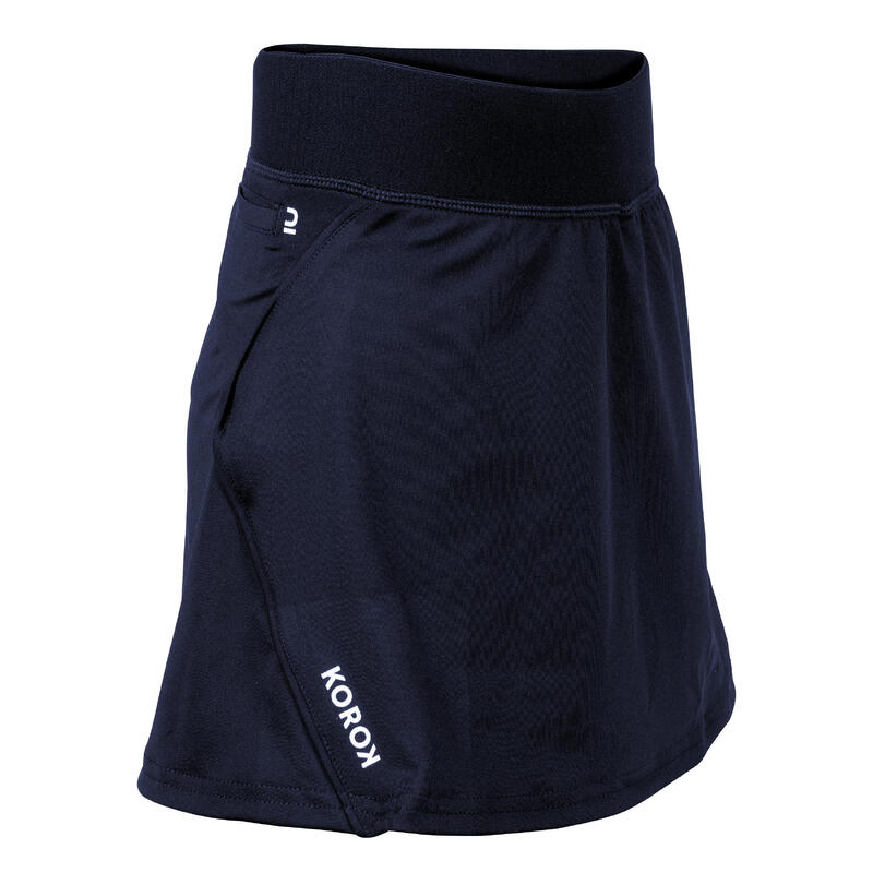 Jupe de hockey sur gazon fille intensité forte FH900 navy