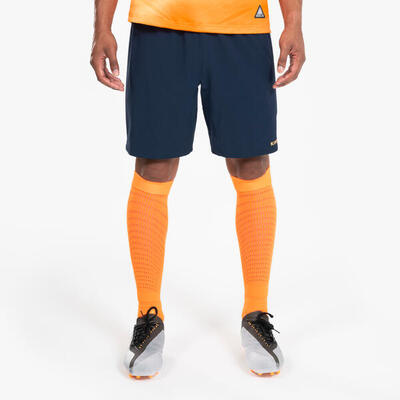 Pantaloncini calcio adulto CLR blu-arancione