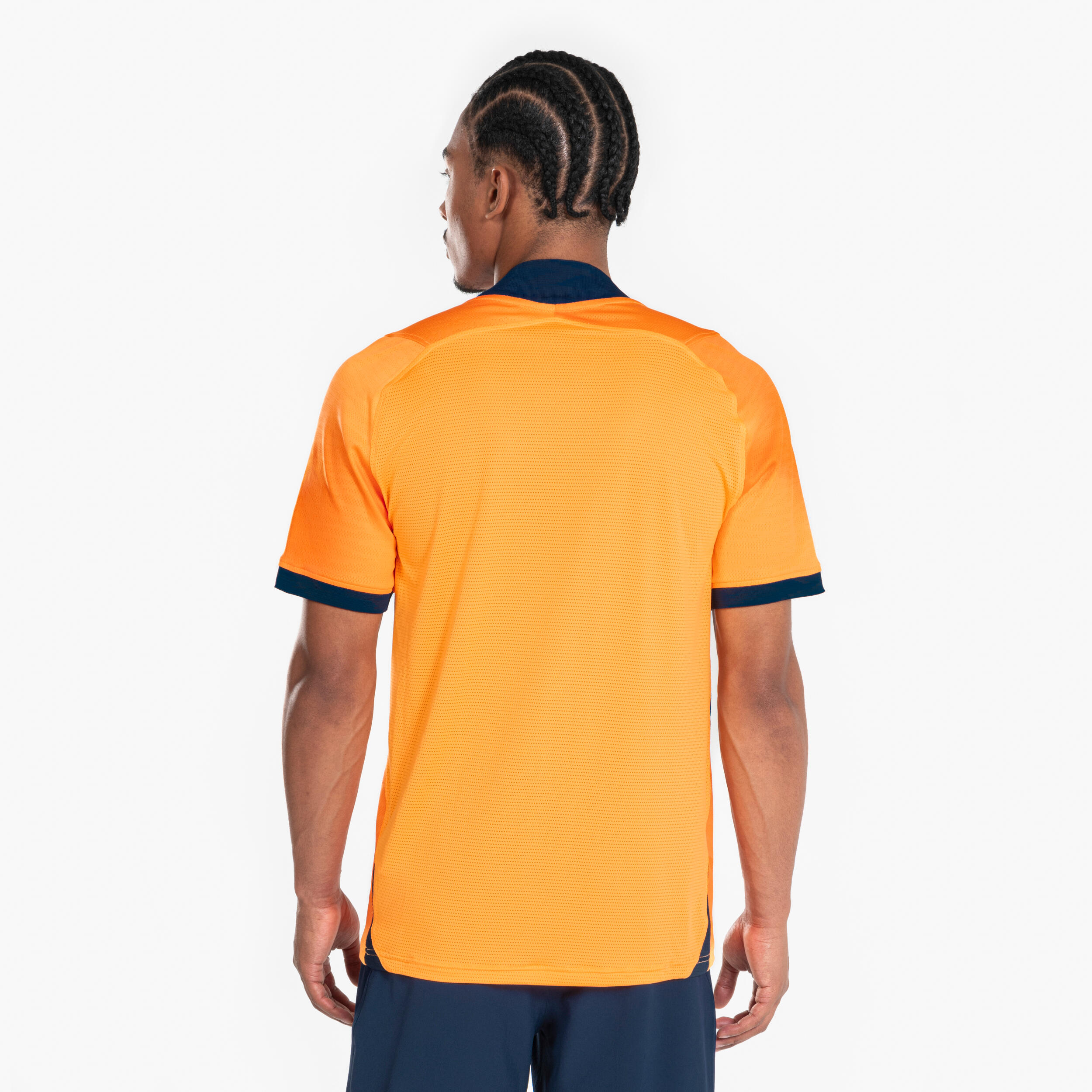 Short-Sleeved Soccer Shirt - CLR Orange/Navy - KIPSTA