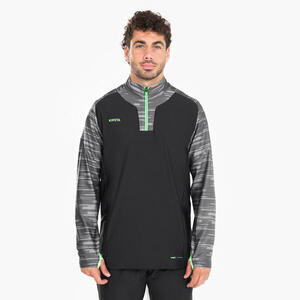 Sudadera de fútbol 1/2 cremallera VIRALTO PXL gris y verde