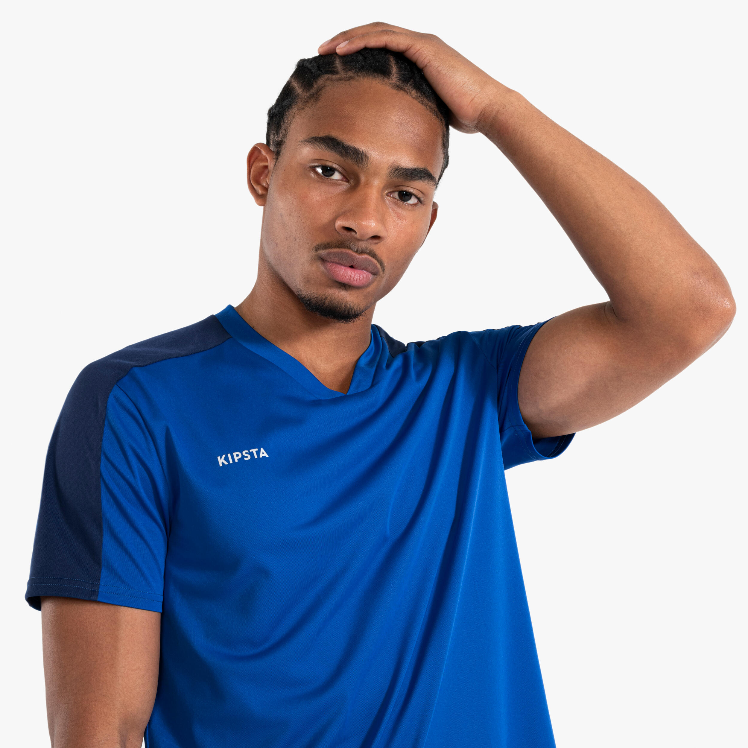 Adult Short-Sleeved Football Shirt Essential - Blue 2026