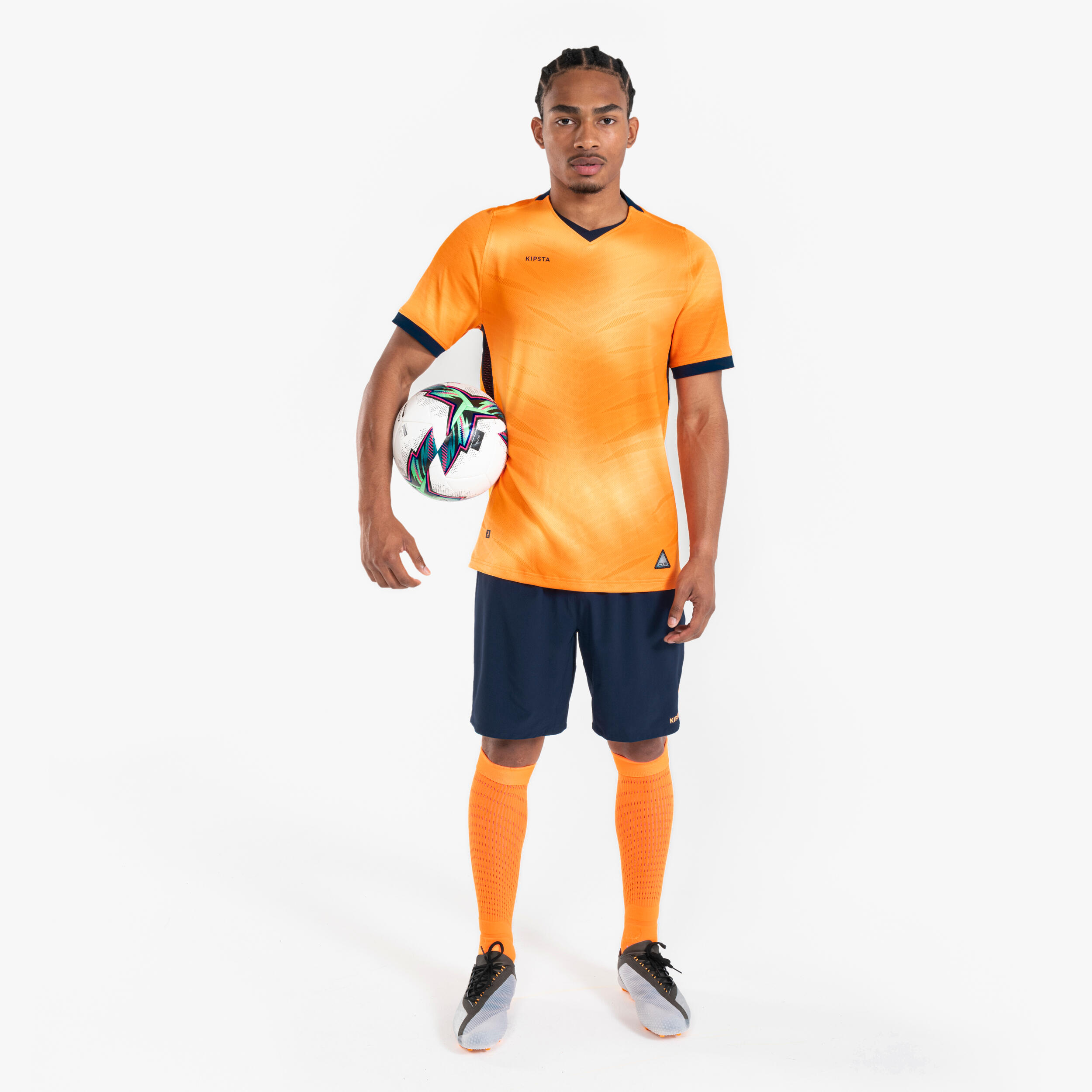 Men Football Shorts Elastic Waist CLR - Navy