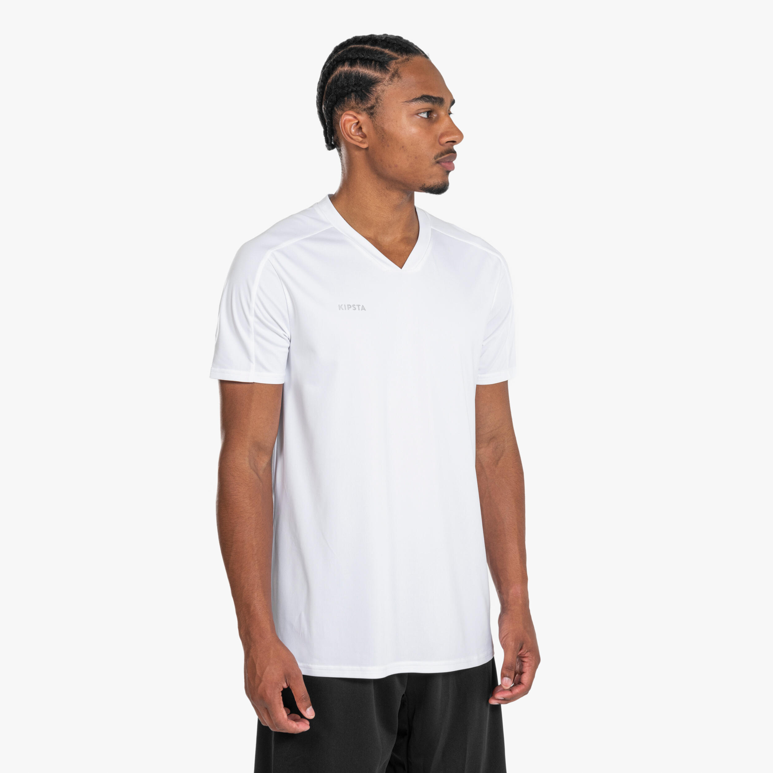 Camisola de Futebol Manga Curta Adulto ESSENTIAL Branco 3/4