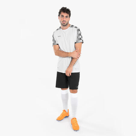 Футболка Viralto Checkerboard для футболу біла/чорна