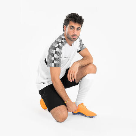 Футболка Viralto Checkerboard для футболу біла/чорна