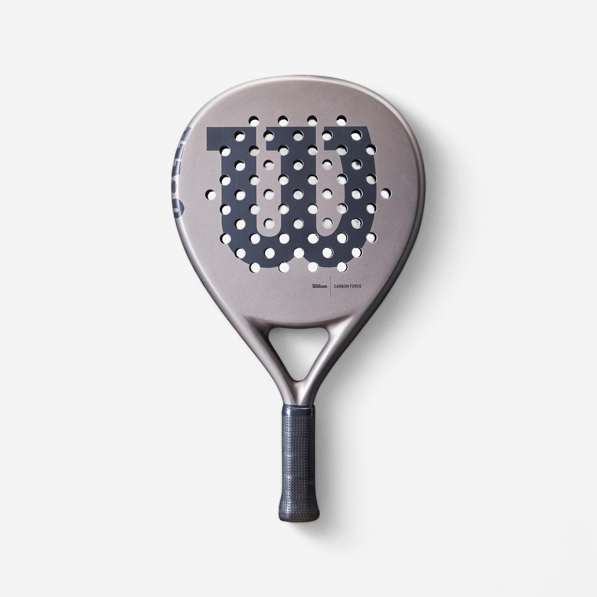 Wilson - Raquette De Padel Adulte - Wilson Carbon Force - Raquette De Padel - Padel Beach Tennis - Gris-noir - Taille Unique - Decathlon