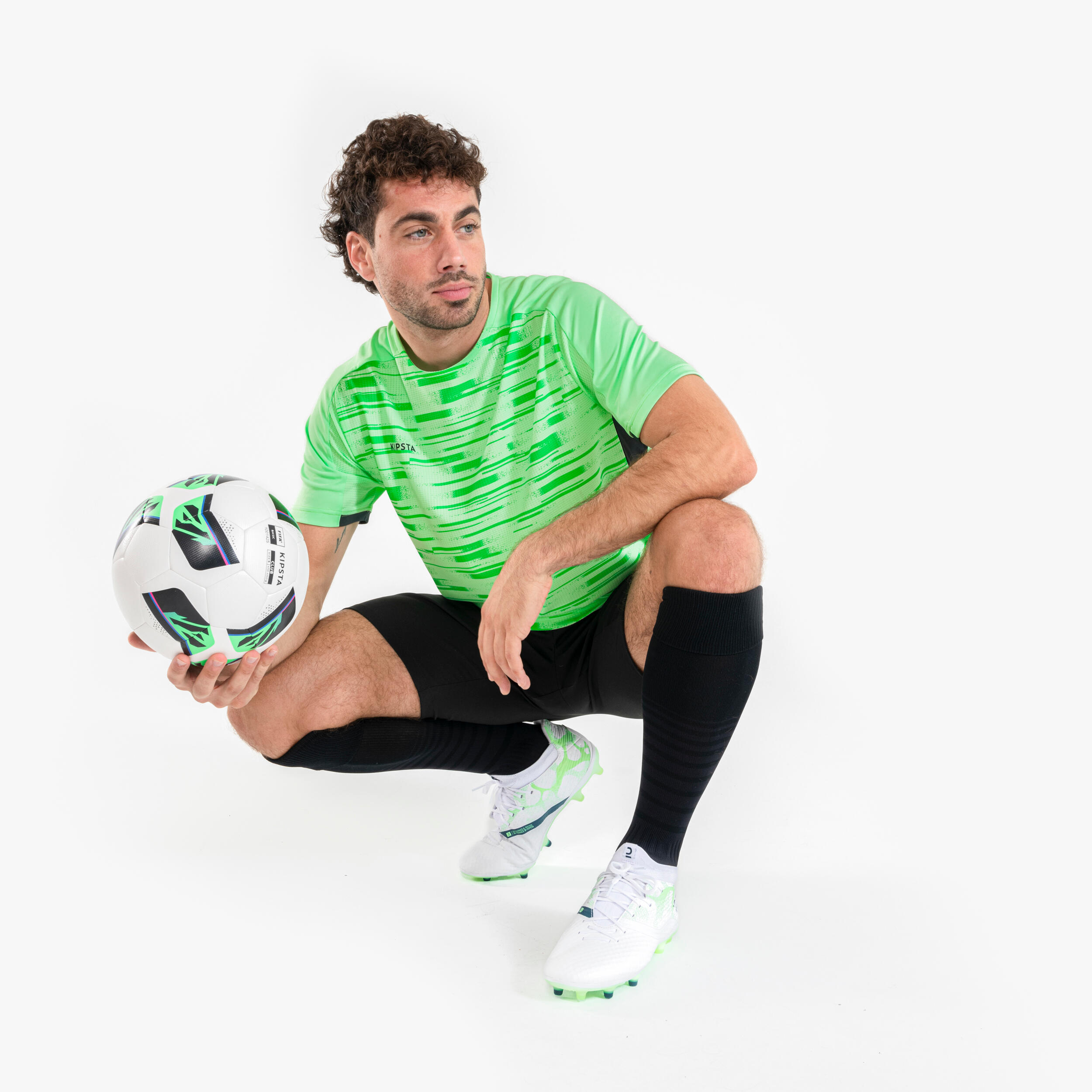 KIPSTA Futbalový dres Viralto PXL s krátkym rukávom zeleno-čierny S · záber 12