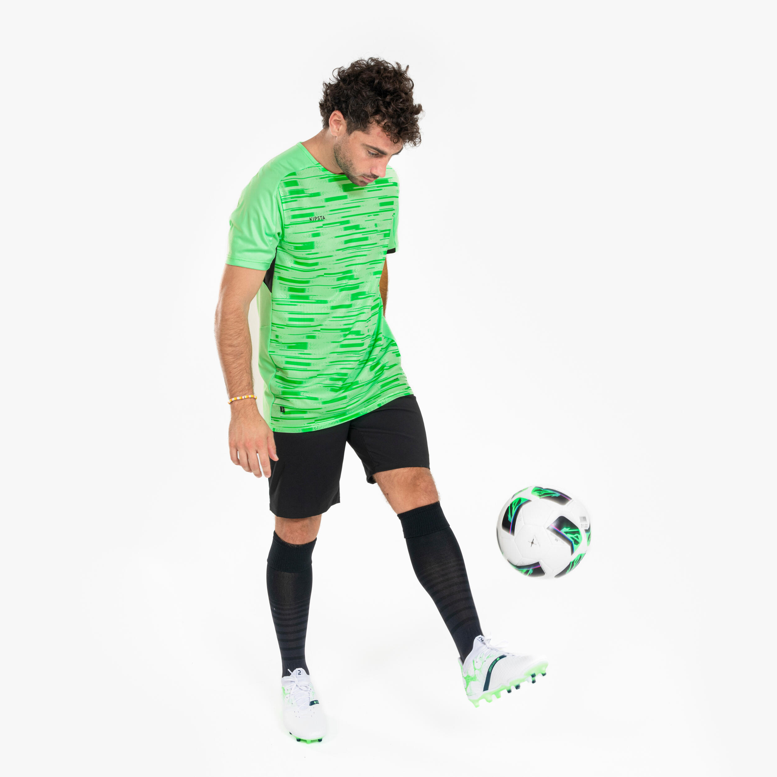 KIPSTA Futbalový dres Viralto PXL s krátkym rukávom zeleno-čierny S · záber 9