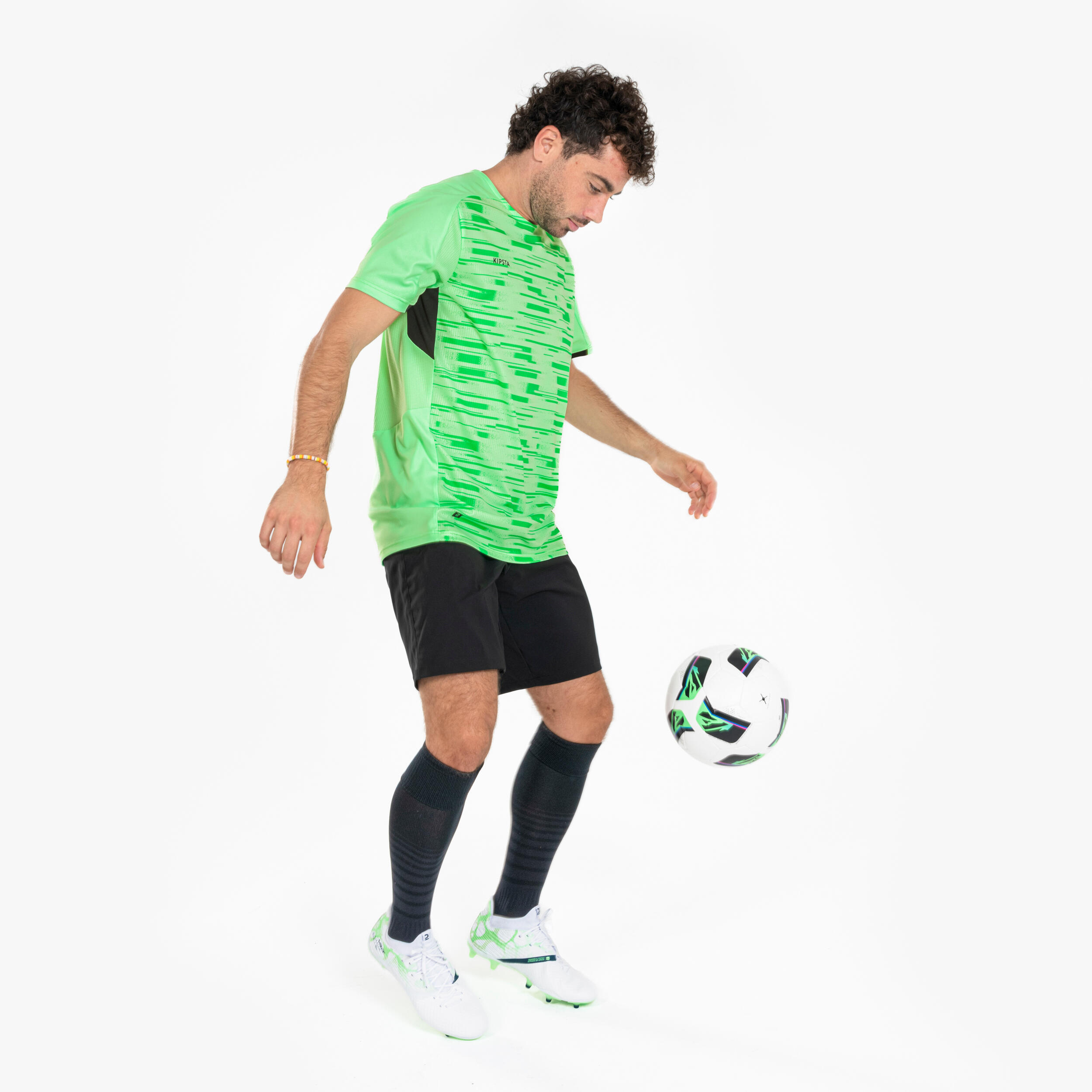KIPSTA Futbalový dres Viralto PXL s krátkym rukávom zeleno-čierny S · záber 10